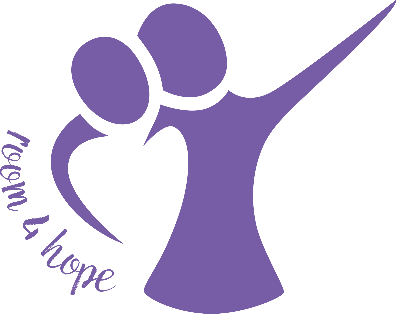 A purple silhouette of a person with the word hope underneath.